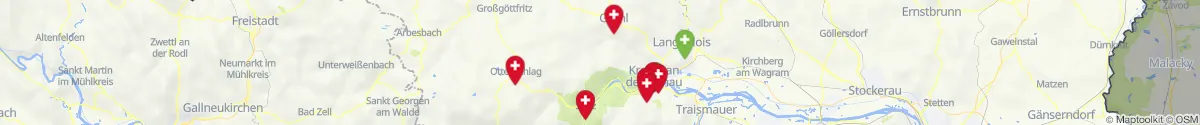 Map view for Pharmacies emergency services nearby Lichtenau im Waldviertel (Krems (Land), Niederösterreich)
